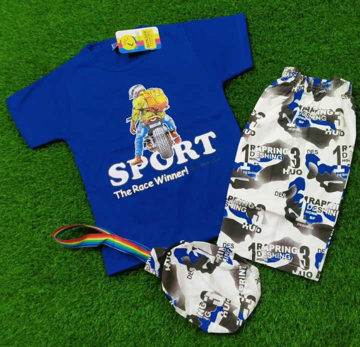 Bunny Blossom - Kids Fashion Roar Latest New Design Suits - ( Jersey Tshirt or Sandos and Shorts ) - Summer Premium Baby Baba Suit - Fine Quality Sando Baby Boy and Girl Suit - Romper Frock Wedding Dresses