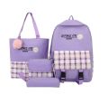 Korean Style Girls' 4-in-1 Multi-Function College Backpack - Trendy School Bag. 