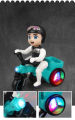Stunt Tricycle Toy In Two Random Colors For Kids/ Electric Tricycle 360 ​​Degree Rotating Stunt Boy Bicycle Music & Light/ Battery Operated Bump & Go Stunt Bike Boy Tricycle With One Wheeling Stunt Head Swingable Perfect For Gifts To Baby & Toddler. 