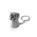 Hulk Fist Keychain - Avengers Super Hero Hulk Hand Fist Punch Silver Key Chain Ring For Fans. 