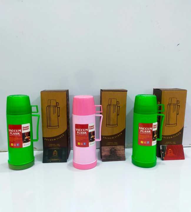 Glass Thermos Vacuum Flask best quality 450ml Hot Cold Insulated Glass Liner Plastic Drinks Vacuum Flask Thermos Jug Baby Milk Hot and cool long time