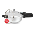Best Quality National 2 in 1 Aluminum Pressure Cooker Karahi Wok With Free Glass Lid. 