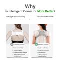 Smart Posture Corrector Vibration Belt USB Rechargeable Intelligent Vibration Induction Sensor Reminder High Elasticity Adjustable Upper Back Shoulder Lumbar Waist Support Belt for Children and Adult​. 