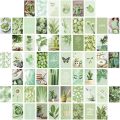 Customize 50 Green Theme Aesthetic photo cards of your choice 50 Cards 4x6'' For Wall Decorate. 