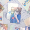 Korean comic sketch Cui Yijing Li Zhoubin 3-inch fan photo card high-looking handsome guy photo card thickened double-sided laser OVERDOESETO. 