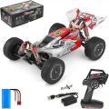 WLtoys 144001 Racing RC Cars,1:14 Scale High Speed Remote Control Car for Adults Kids, Fast RC Cars with 1 Batteries, 2.4GHz RC Buggy Off-Road Drift Car with RTR Aluminum Alloy Chassis (Red. 