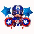 CAPTAIN AMERICA FOIL BALLOON SET - PACK OF 5 FOIL BALLOONS - CAPTAIN AMERICA THEME FOIL BALLOONS. 