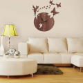 Fairy And Butterflies Wooden Wall Clock|Butterfly Wall Clock  For Home Decor And Offices| Butterfly Design Clock| Beautifull Design Wall Clock|. 