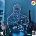Elvis Presley Figure Night Light Led 16Color Changing 3D Nightlight The Hillbilly Cat King of The Western Pop Bedroom Lamp. 