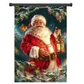 furniture and decoration Santa Christmas Garden Flag Holiday Santa Claus Holiday Yard Banner 12.5" x. 