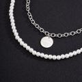 Ins Punk Hiphop Cuban Thick Chain Choker Necklace Sets For Men Vintage Pearl Necklaces Carved Coin Pendant Jewelry. 