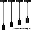 New Hanging E27 Ceiling Lamp Holder | Stylish Pendant Light Base - Compatible with LED and Filament Bulbs (Bulb Not Included). 