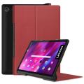 For Lenovo Yoga Tab 11 Custer Texture Horizontal Flip PU Leather Case with Holder & Sleep / Wake-up Function( Red). 