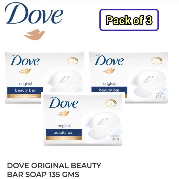 Dove Original Beauty Soap - Pack of 3 - Beauty Bar - Imported