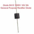 10 pcs 6A10 1000V 6A Axial Lead Silicon Rectifier Diode. DC fan diode. Dc room cooler diode. 