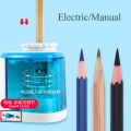Tenwin Auto Pencil Sharpener Portable Electric/Manual 2 in 1 Pencil Sharpener Automatic Pencil Sharpener Kids Adults Stationery. 