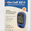 OnCall EZII Glucometer - On Call plus Sugar meter with free 10 strips, sugar checking monitoring machine. 