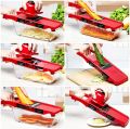 10 in 1 Mandoline Slicer Vegetable Cutter with Stainless Steel Blade Manual Potato Peeler Carrot Cheese Grater Dicer Kitchen Tool. 