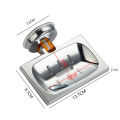 (1 or 2 Pc) Vacuum Suction Cup Soap Dish - Mirror attach Plastic Soap Dish (No Drill - Attach on Mirror/Glass ONLY). 