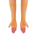 Women Hollow Fingerless Gloves / Coloful Mesh Fishnet Glove / Goth Style Long Arm Sleeves. 