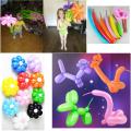 100 Pieces BirthDay Party Event Balloon Animal For BackDrop Decoration with Free Air Pump/Kids Fun Activity Balloons Shapes/Twisting Long Balloons/Twist Balloons. 