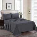Apricot 100% High Quality Fine Soft Rich Cotton 3PCS Flat Bedsheet In Dyed Colors King Size. 