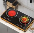 Silver Crest Double Burner Electric Stove model SC-703 7000W – Infrared Ceramic Hot Plate, Induction Cooker with Touch Controls, Reliable Temperature Regulation, Smart and Energy-Efficient Cooking, Safe and Easy to Maintain (BLACK). 