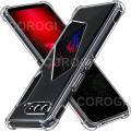 For ASUS ROG Phone 5/ROG Phone 5 Pro/ROG Phone 5 Ultimate/ROG Phone 5S Back Cover Shockproof Transparent Soft TPU Silicone Protector Phone Case with Shock Absorption Bumper Corners. 