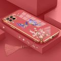 Casing Samsung a12 a22 Phone Case Plating Straight Edge Silicone Phone Case Beautiful Butterfly design with Tassel Lanyard. 