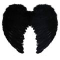 BLACK ANGEL WINGS MADE BY REAL FEATHER. 