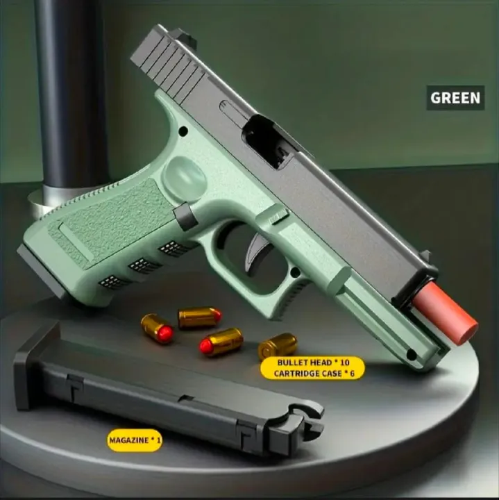 Glock Soft Bullet Toy Gun Shell Ejection Foam Darts Blaster Toy Gun ...