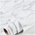 Vinyl Marble Paper Roll perfect for kitchen and bathroom countertop Covers cabinets furniture walls with thick, waterproof contact wallpaper. 
