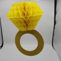 WEDDING PARTY DECORATION RING SHAPE HONEYCOMB HANGING ( 30 CM IN SIZE ). 