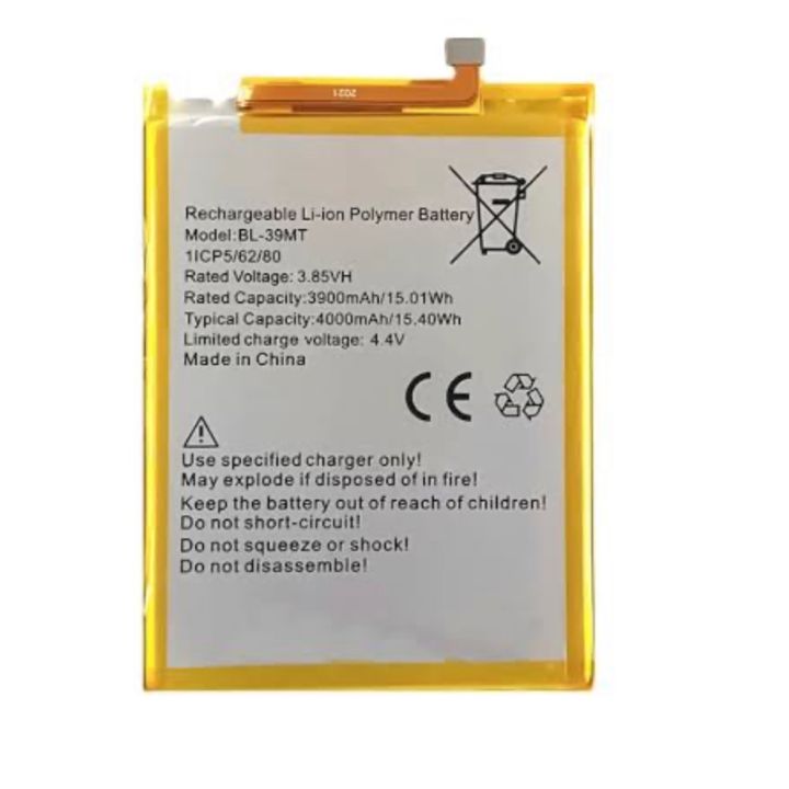 BL-39MT Battery For Tecno Camon 15 pro CD8 / CD8J 1629 BL-39MT Camon 15 pro Replacement Battery 4000MAH Capacity