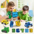 Digital Robot Transformation Toy Children's Educational Toy Single Digital Transformation Set with Gift Box. 