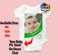Custamize Your Baby Picture in Ramper 14 August Romer Custom Romper. 