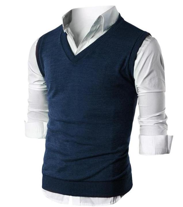Pack%20of%203%20Ribbed%20Sleeveless%20Sweaters%20for%20Men%20-%20Image%203
