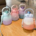 New Fancy 1300ML Oval Shape Direct Sip Water Bottle with Random Assorted Colors. 