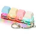 Portable Fidget Keychain Sensory DIY Miniature Keyboard Key  Novelty Finger Keycaps for Party Favors Anxiety Reduction Office Desk Kids' Play Gift Item. 