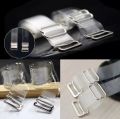 Invisible Adjustable Metal Hooks Transparent Bra Straps - 1-3 Pairs, Strong Shoulder Support. 