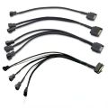 SATA 1 To 3 4 5 4-Pin Power Cable PC Computer Cooling Fan Splitter Hub Converter Adapter Extension Wire Cord. 