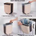 Foldable Dustbin For Kitchen Car Folding Collapsible Wall Cleaning Vegetable, Meat Waste Bin 9 Litre Capacity. 