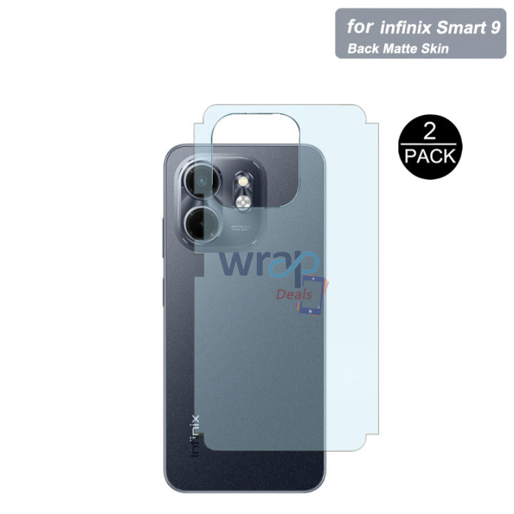 2 Pcs Infinix Smart 9 Back Matte Protector Vinyl Lamination wrap paper For infinix smart9 - Transparent