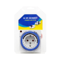 EU Timer Switch Timer Plug 24 Hours In Mechanical Grounded Programmable Smart Countdown Loop Sockets Indoor Auto Power Off. 