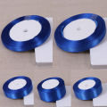 Royal Blue 25 Yards Silk Satin Ribbon Wedding Party Decoration Gift Wrapping Christmas New Year Apparel Sewing Fabric DIY MJ. 