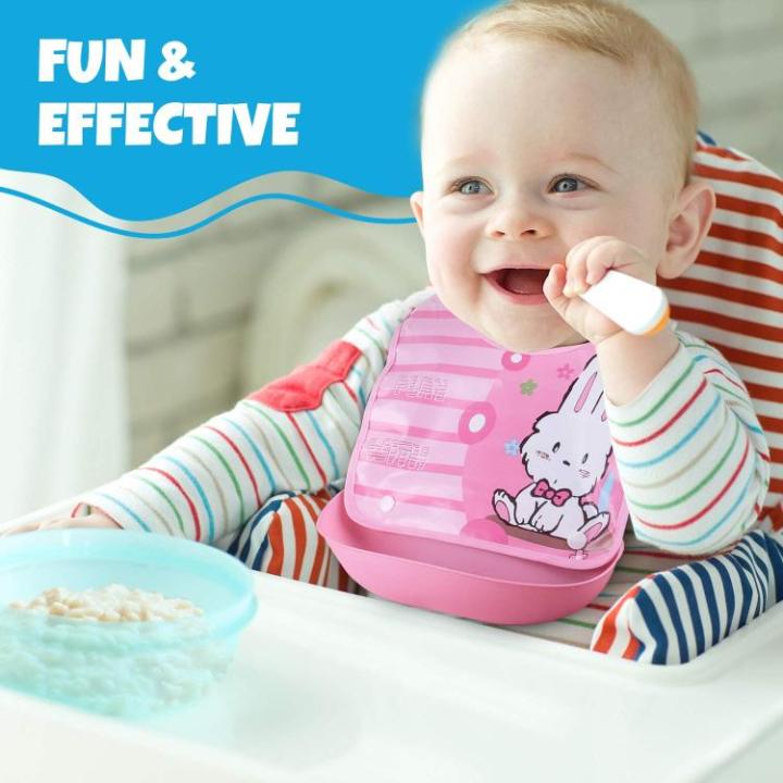 Baby%20Bibs%20with%20Soft%20Plastic%20Food%20Catcher%20Waterproof,%20Reusable%20and%20Washable%20-%20Drool%20and%20Feeding%20Bib%20for%20Babies,%20Toddlers,%20Infants,%20Newborns%20-%20Image%203