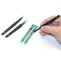 6PCS 3D Printer Accessories Tweezers Tool Anti-Static Stainless Steel Precision Tweezers Model Repair Tools Filament Cleaning. 