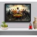 PUBG Gaming Poster Wall Hanging Glass Photo Frame in Premium Glossy Photo Paper A4 8x12” size for Home Decor and Decoration Accessories. 