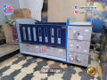 Baby Bed, Baby Cot, Crib with Chester, Baby Cot With Side Cupboard, Customize baby bed, Kids bed, New Arrival 2024.. 