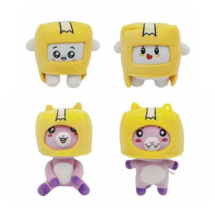 Cross border new product Lankybox transformed into a cat plush toy, paper box, figurine doll, manufacturer in stock, direct delivery